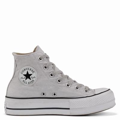 Férfi Converse Chuck Taylor All Star Lift Smoked Canvas Platform Cipő CO6914583 Világos Szürke